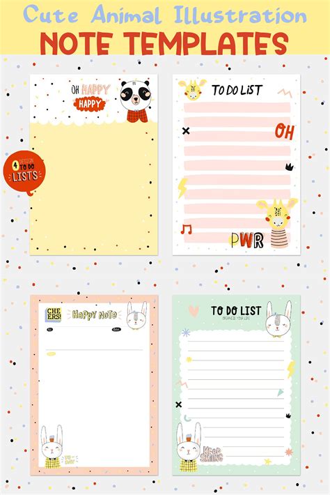 Printable Cute Notepad Template